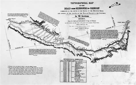 Map Oregon Trail 1846 Ntopographical Map 1846 By Charles Preuss ...