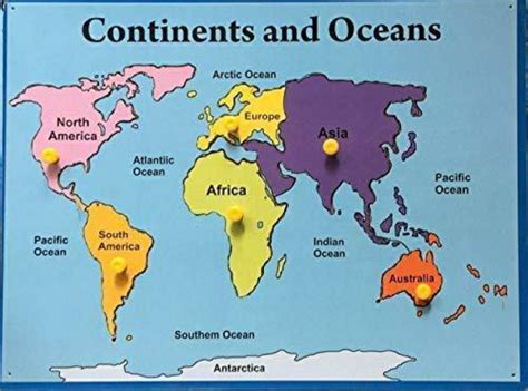 World Map Outline Continents And Oceans