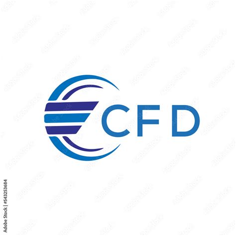 CFD letter logo. CFD blue image on white background. CFD vector logo design for entrepreneur and ...