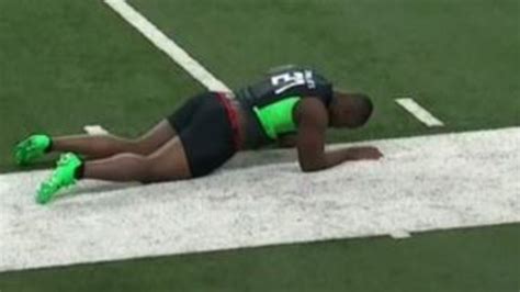 Defensive lineman Chris Jones has unfortunate stumble during NFL Scouting Combine | Daily Telegraph