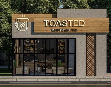 a store front with the words toast and coffee on it