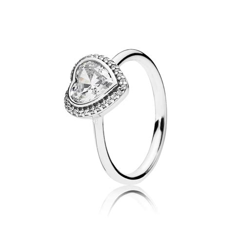 Sparkling Love Heart Ring, Clear CZ | PANDORA Jewelry US