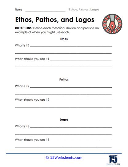 Ethos, Pathos, Logos - ESL worksheet by mmaiden - Worksheets Library