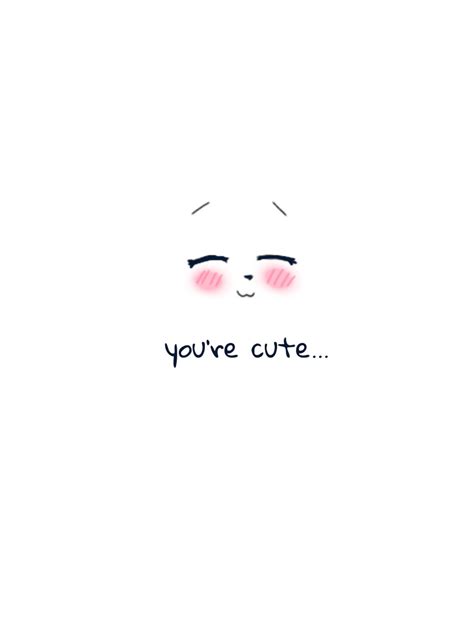 Download Blushing Face In Cute White Aesthetic Wallpaper | Wallpapers.com