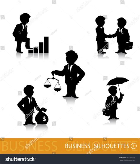 Business Silhouettes 1 Stock Vector (Royalty Free) 107297057