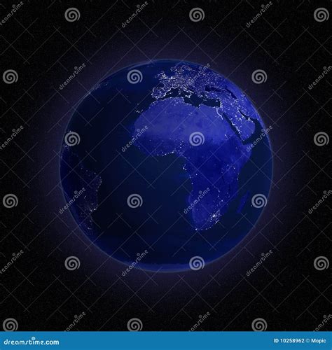 Night view of the Earth stock illustration. Illustration of astronomy ...