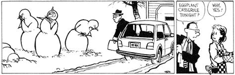 Hiving Out: Calvin and Hobbes' Snowmen