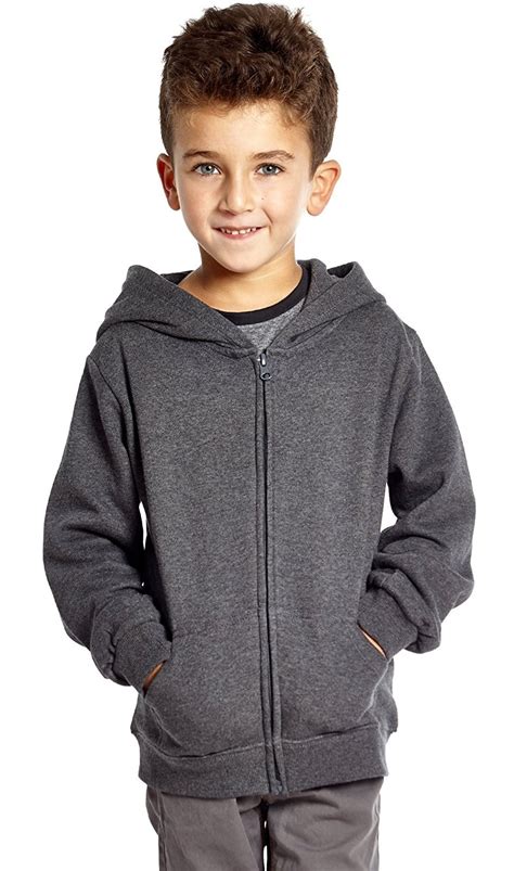 Leveret Kids Zipper Hoodie Cotton Dark Grey 8 Year - Walmart.com