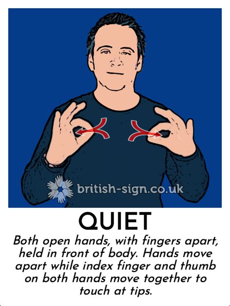 Quiet in British Sign Language (BSL)