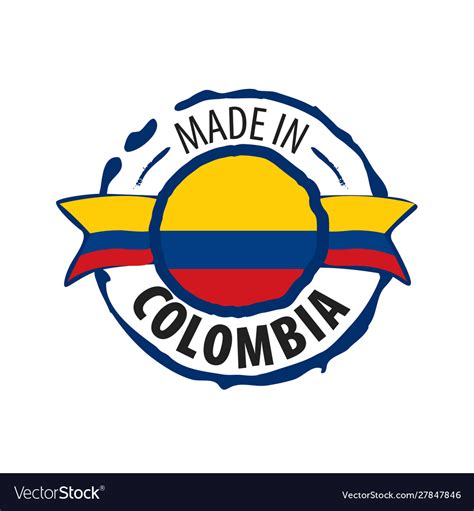 Colombia flag on a white Royalty Free Vector Image