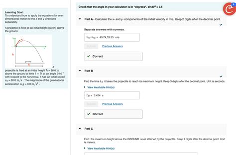 Solved Check that the angle in your calculator is in | Chegg.com