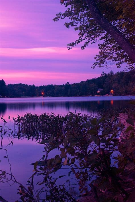 Purple Sunset Photograph Adirondack Mountains Adirondack - Etsy