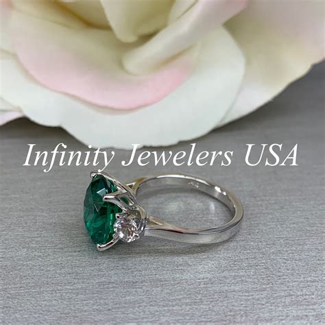 Emerald Engagement Ring Oval Emerald Ring Oval Cut Emerald - Etsy