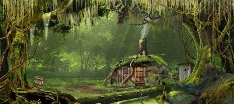 Shrek swamp scene | Shrek, Tree trunk painting, Scenic design