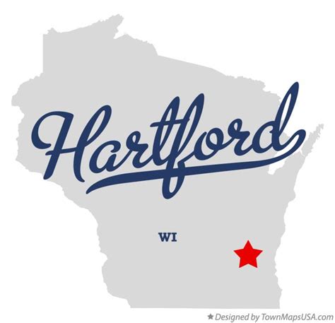 Map of Hartford, WI, Wisconsin