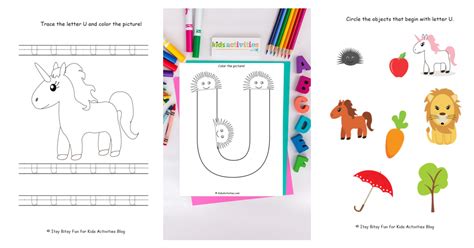 Free Letter U Worksheets For Preschool & Kindergarten | Kids Activities ...