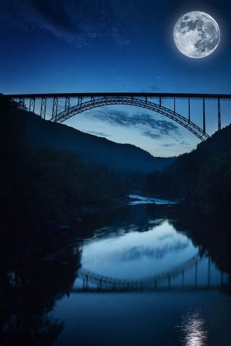New River Gorge Bridge, WV at night. photo by Beth Forester | New river gorge, New river ...