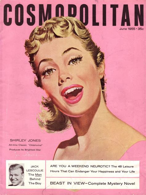 June 1955 cover with Shirley Jones | Carteles vintage, Pósteres vintage, Ilustraciones vintage