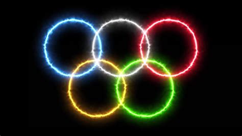 4k Olympic Games Background With Burning Rings 1800121 Stock Video at ...