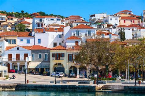 Pylos, Greece Panoramic Town View Editorial Stock Image - Image of ...