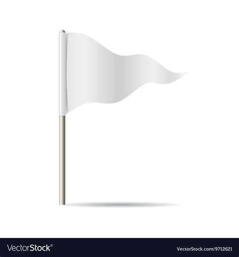 White flag Royalty Free Vector Image - VectorStock