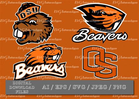 OSU Beaver Template Vector Files .ai / .eps / Pdf / Svg / Jpeg - Etsy