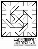 Quilt Square Coloring Pages  Eisenhower Public Library sketch template