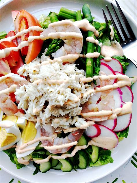 shrimp and crab louie salad - fresh, healthy, and filling! | Crab louie salad, Crab louie ...