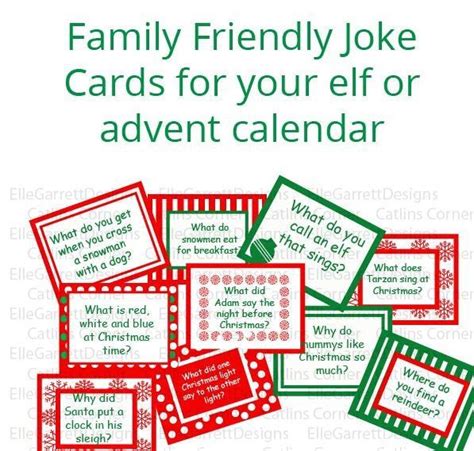 Advent Calendar Jokes Jokes Advent Calendar Or Elf Notes Instant ...