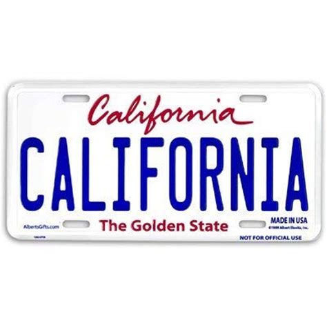 California License Plate