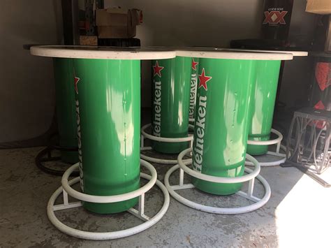 Heineken Vinyl Wrap on Bar Tables - Green Light Graphics