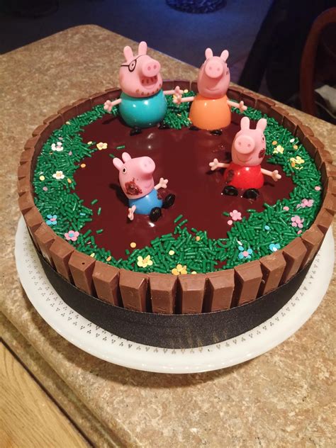 Peppa Pig birthday cake I made for my friend's daughters 2nd birthday #baking #cooking #food # ...