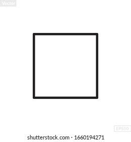 Square Sign Icon Outline Icon On Stock Vector (Royalty Free) 1235781880 | Shutterstock