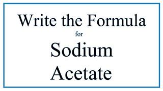 Sodium Acetate Lewis Structure