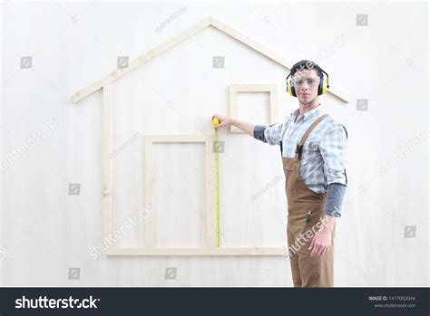 House Construction Renovation Concept Handyman Carpenter Stock Photo ...