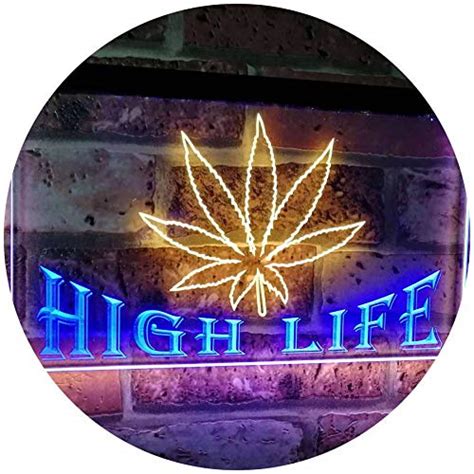 Buy Marijuana Weed Leaf High Life LED Neon Light Sign — Way Up Gifts