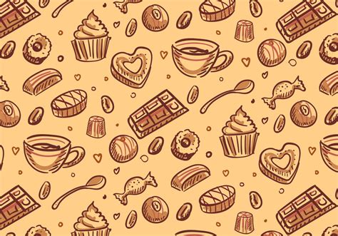 Chocolate Candy Pattern Vector - Download Free Vector Art, Stock Graphics & Images