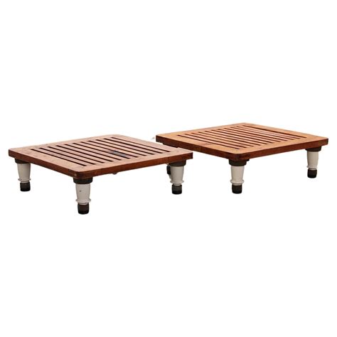 Industrial Coffee Table with Porcelain Legs from East Germany, set of two. For Sale at 1stDibs