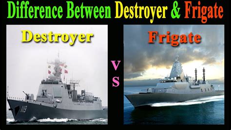 Differences between Destroyer and Frigate? Destroyer vs Frigate - YouTube