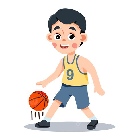 Bola Basketball Clipart Transparent PNG Hd, Kid Boy Dribbling Bouncing ...