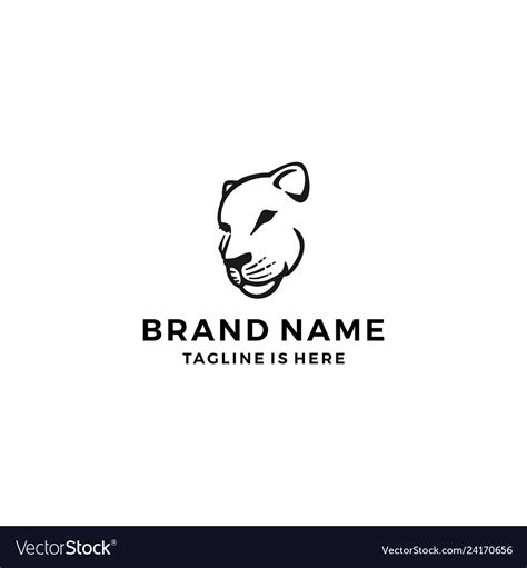 Lioness logo template Royalty Free Vector Image