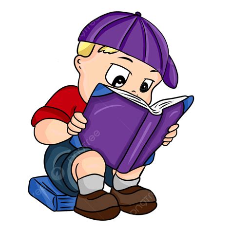 Education School Animated Clipart Boy Reading A Book - vrogue.co