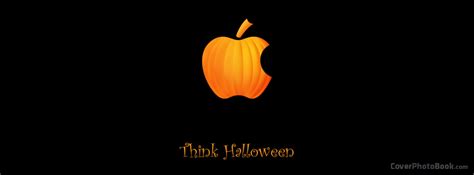 Think Halloween Apple Pumpkin Facebook Cover - Holidays