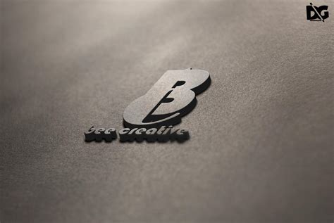 Engraving 3D Logo Mockup