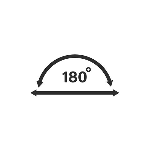 180 degrees rotation angle icon vector concept design template 19815778 Vector Art at Vecteezy