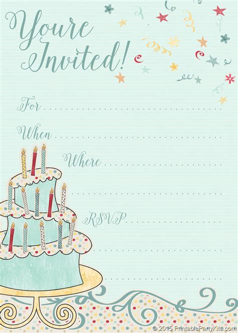 Birthday Party Invitations Printable