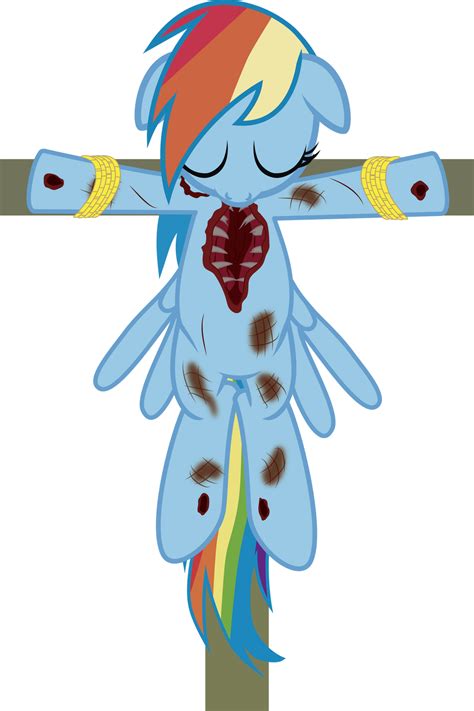 dead pony - Rainbow Dash - crucifixus by J5A4 on DeviantArt