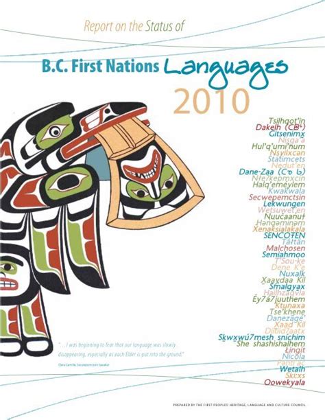 What is the status of BC First nations languages? - First Peoples