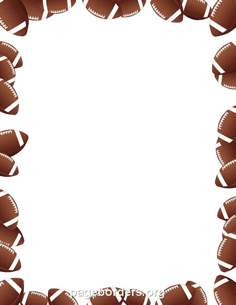 Footballs Border: Clip Art, Page Border, and Vector Graphics | Football clip art, Clip art ...