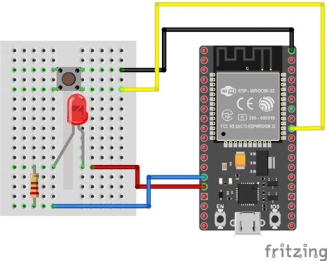 Arduino ESP32 : Turn on LED on Button Press and Turn Off After a Period